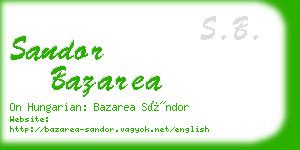 sandor bazarea business card